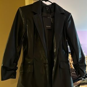 Fate Faux leather blazer
